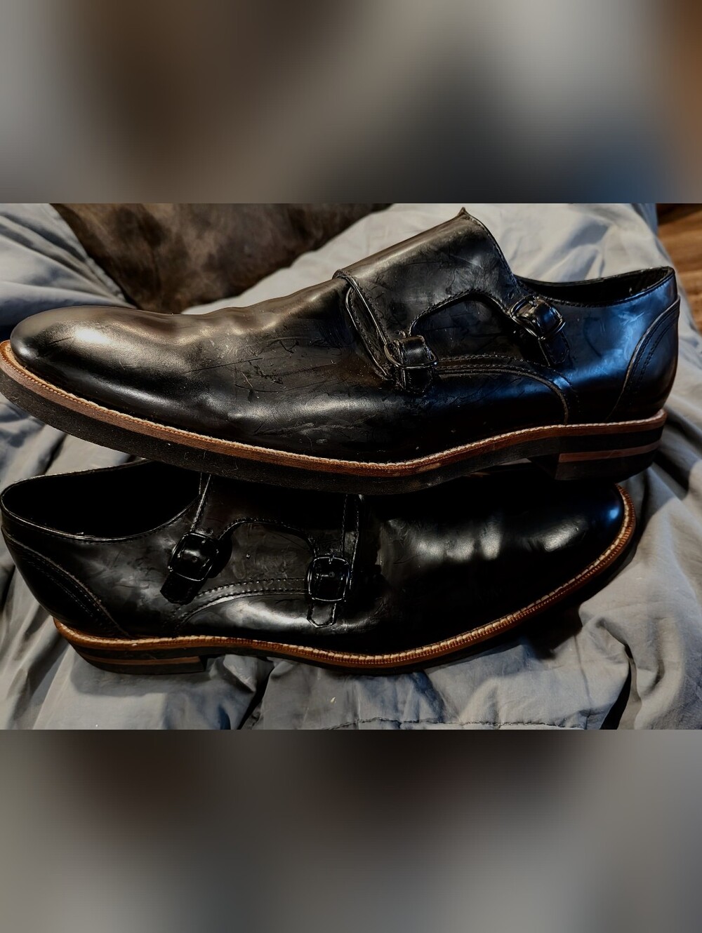 Banana Republic Black Leather Dress Shoes Men's 10.5